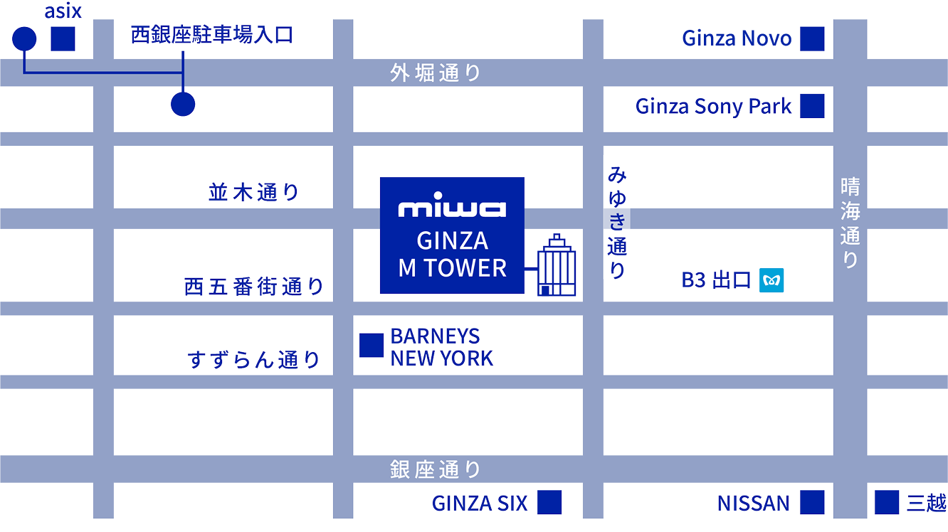 ミワ 銀座本店 周辺地図
