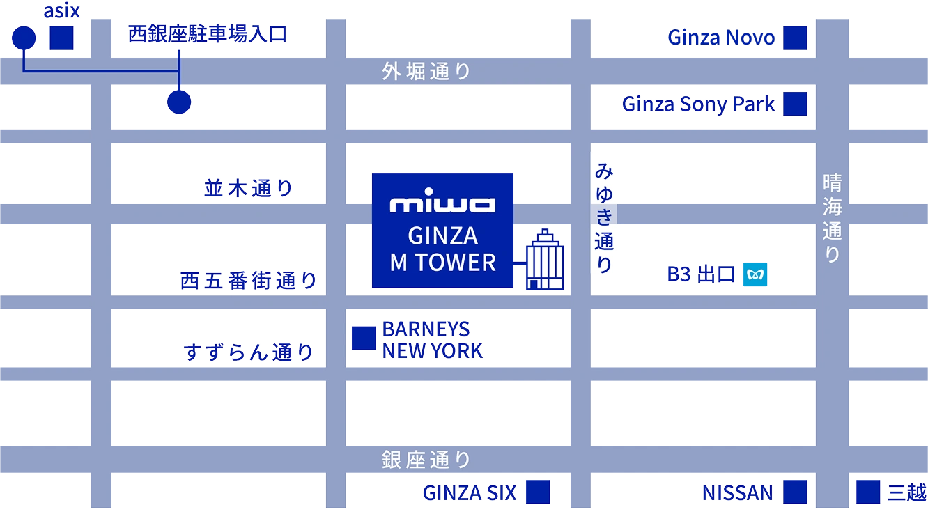 ミワ 銀座本店 周辺地図